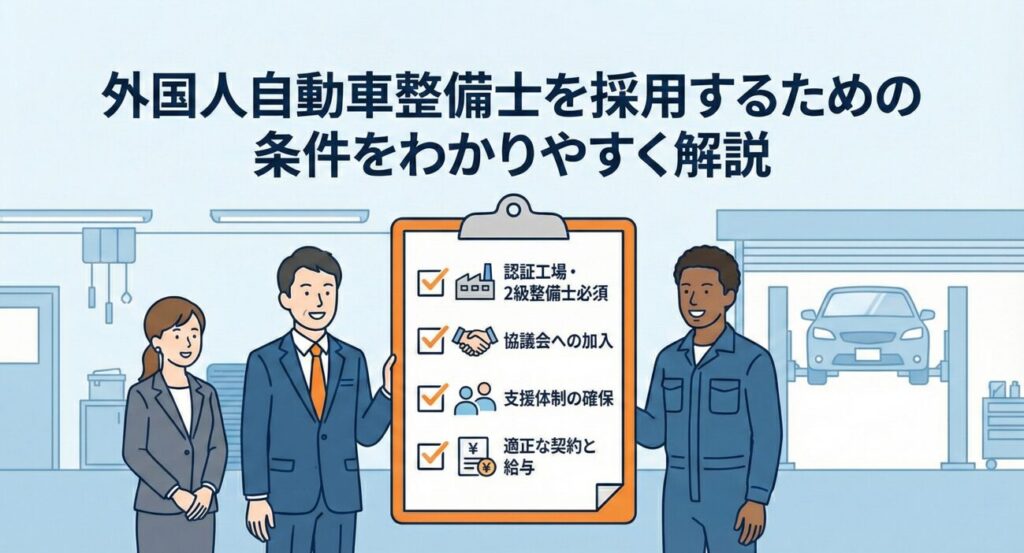 外国人自動車整備士の採用条件
